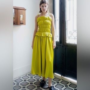 Ohsevendays Crinkle Dress in Lemon - Medium